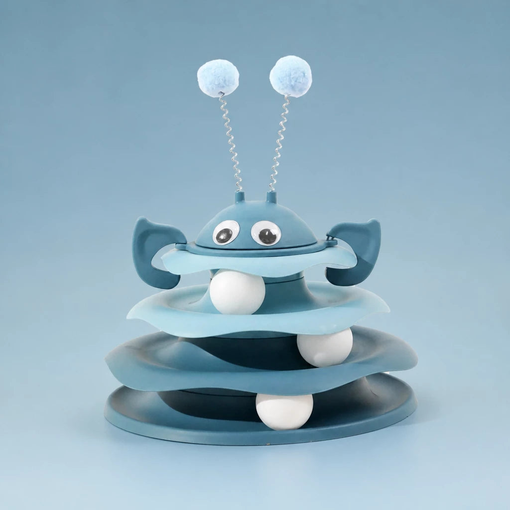 Interactive Cat Spinning Track Ball Toy
