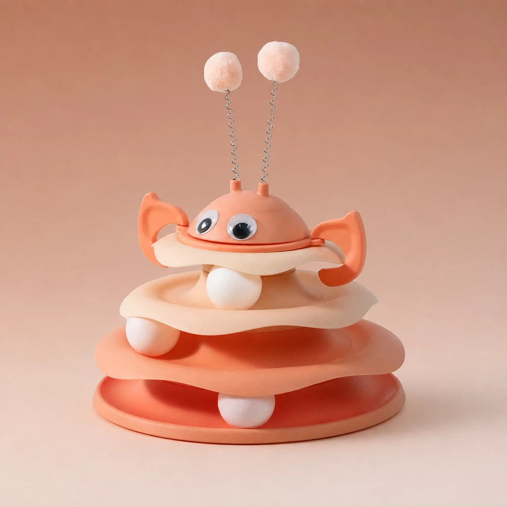 Interactive Cat Spinning Track Ball Toy