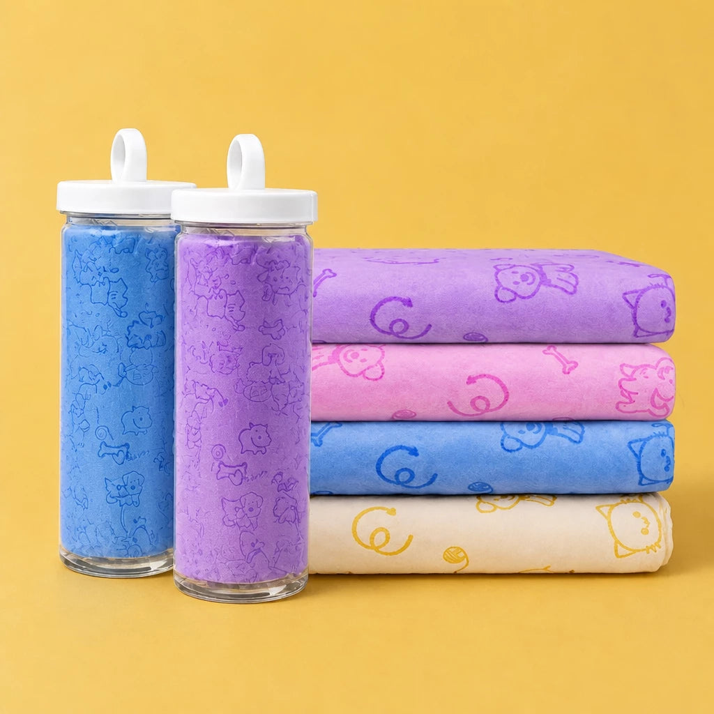 PVA Pet Bath Towel for Dogs and Cats