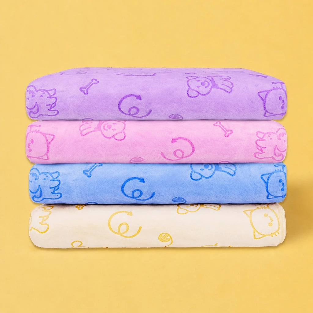 PVA Pet Bath Towel for Dogs and Cats