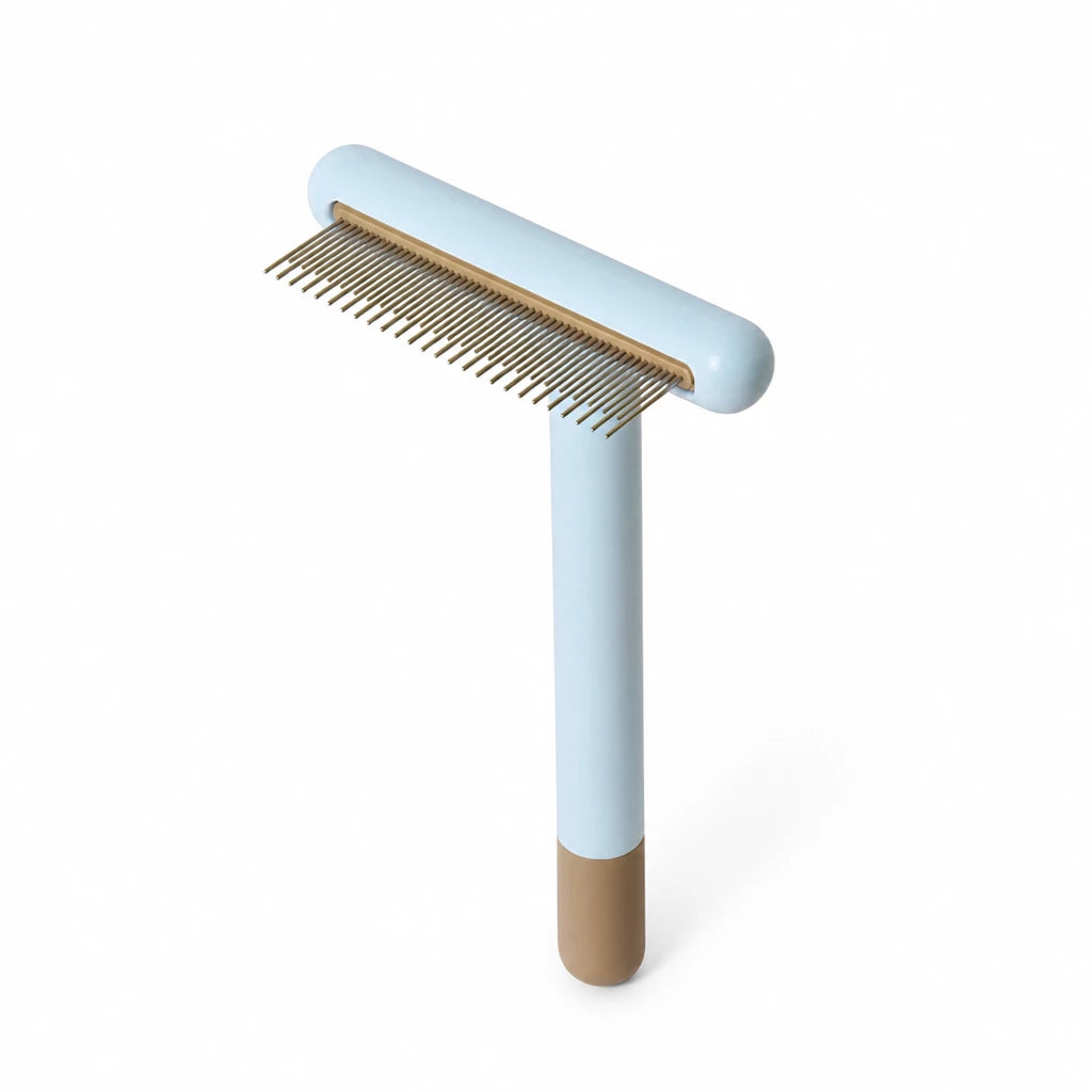 Long- and Short-Tooth Pet Rake Comb for Dogs and Cats