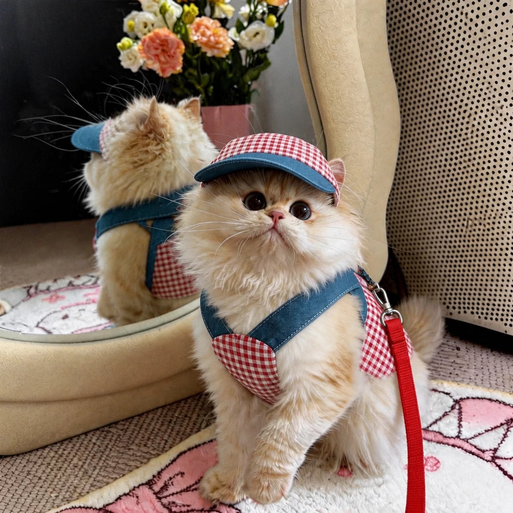 Pet Harness Vest, Leash & Hat Sets for Cats and Dogs