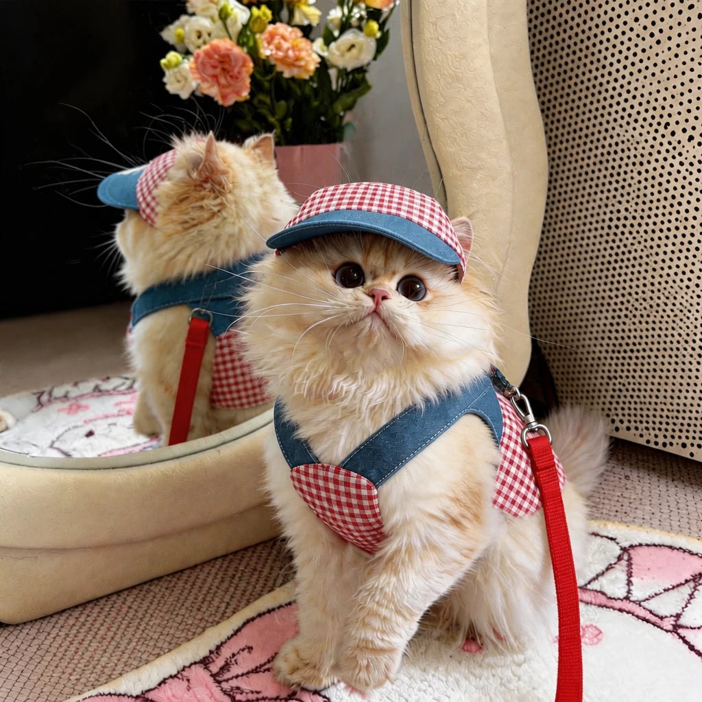 Pet Harness Vest, Leash & Hat Sets for Cats and Dogs
