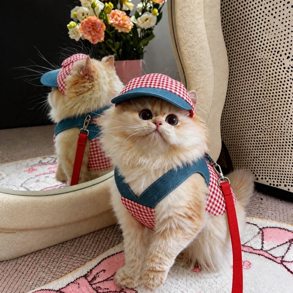 Pet Harness Vest, Leash & Hat Sets for Cats and Dogs