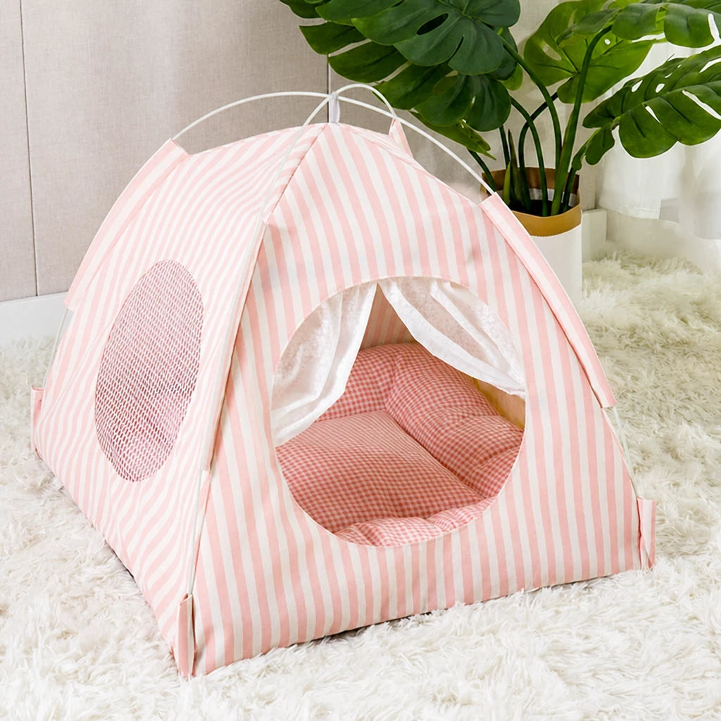 Indoor Tent Bed for Cats & Dogs with Washable Cover