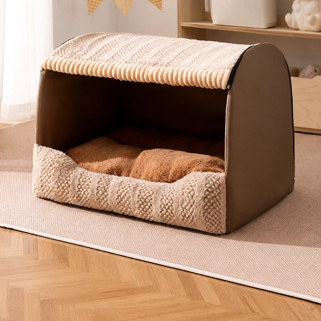 Covered Dog Bed
