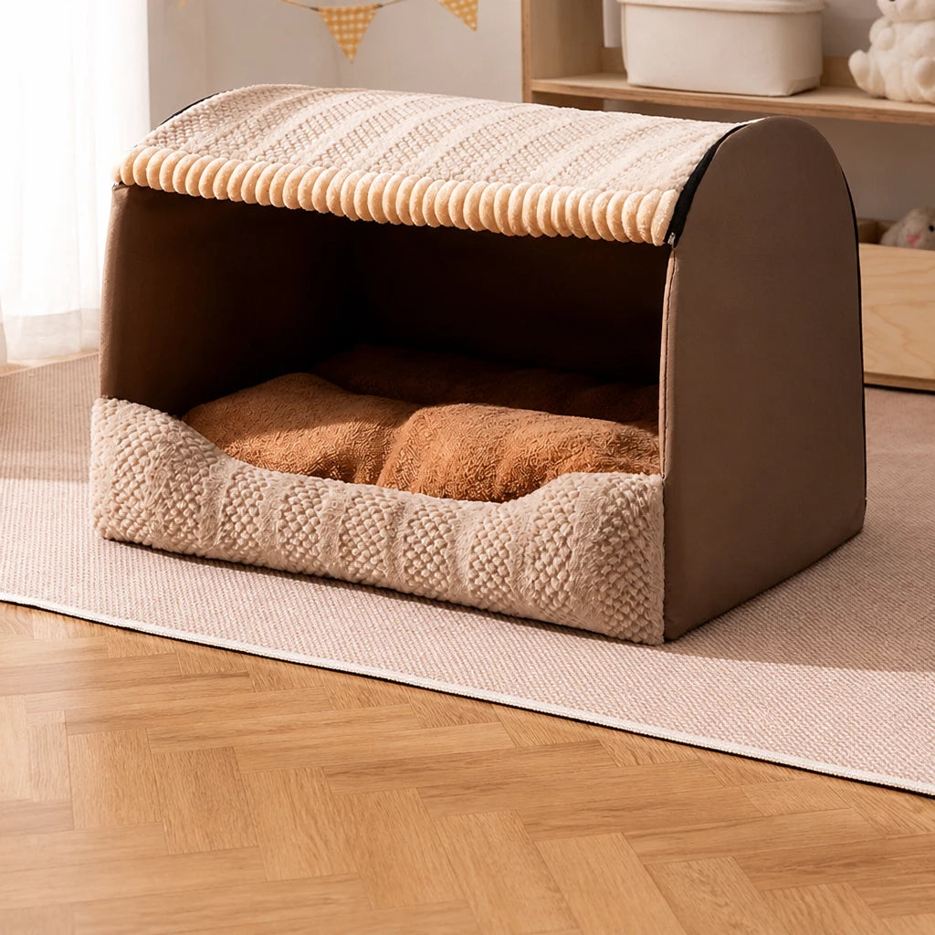 Covered Dog Bed