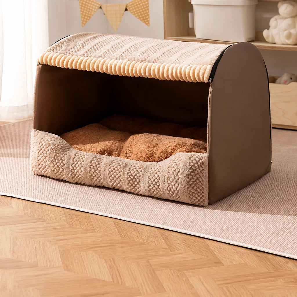 Covered Dog Bed