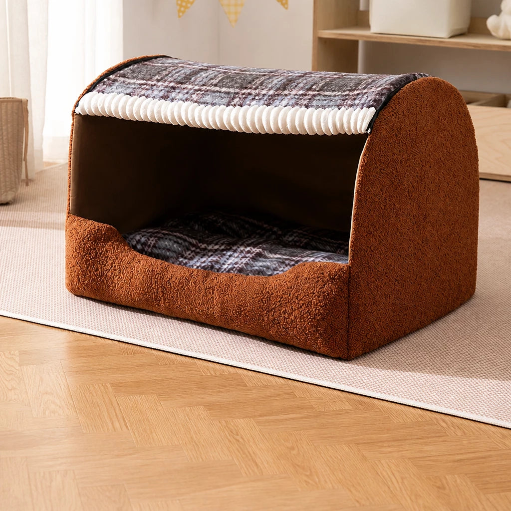 Covered Dog Bed