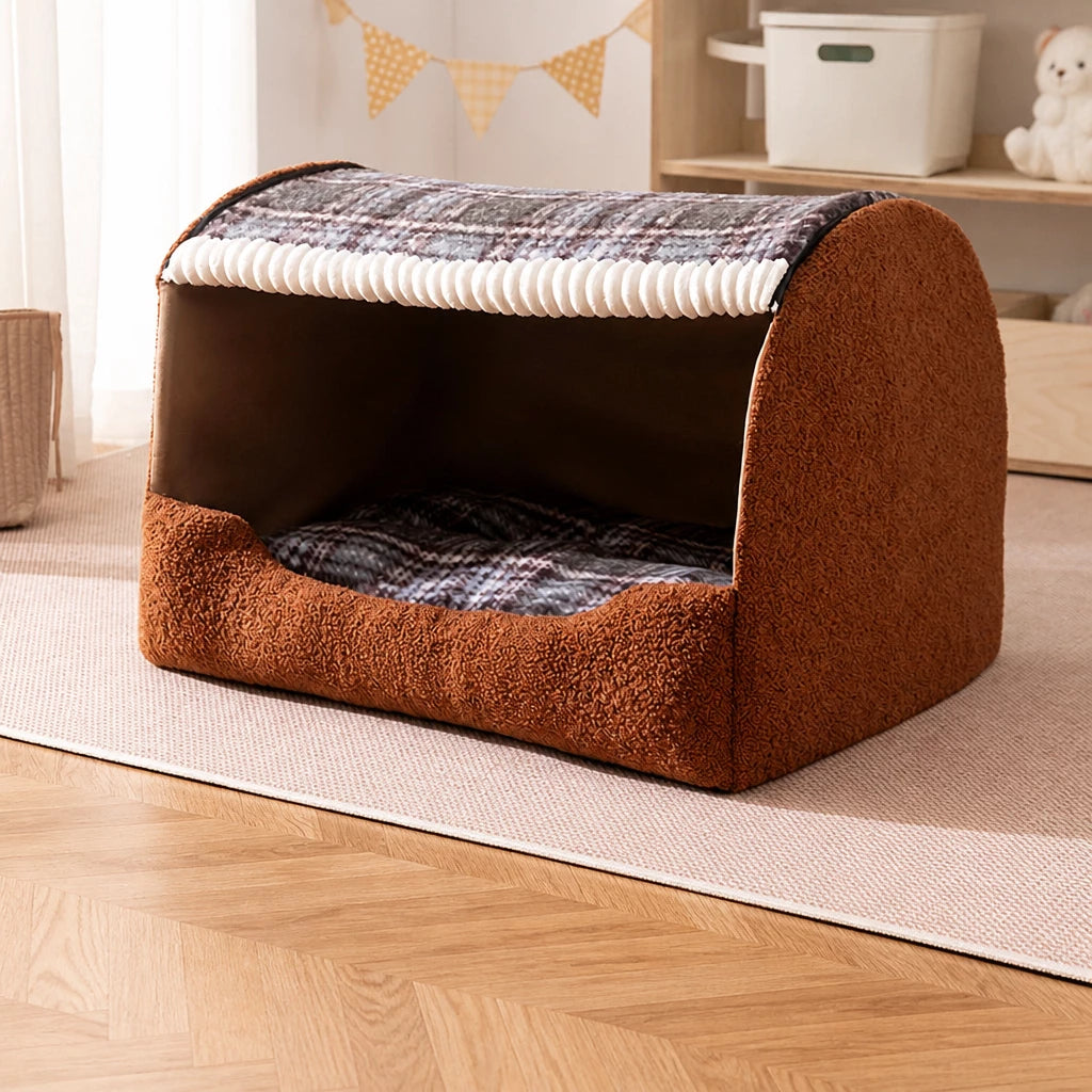 Covered Dog Bed
