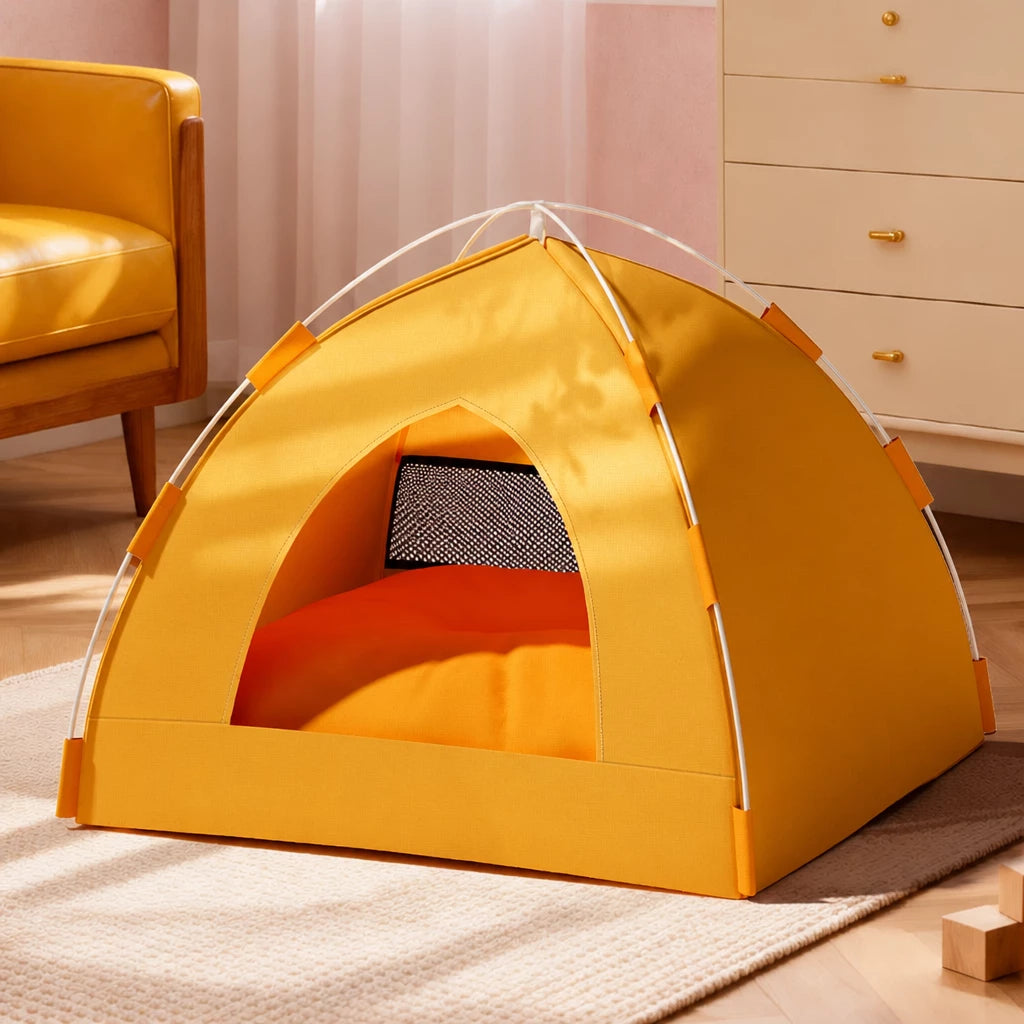 Year-Round Convertible Tent Bed for Cats and Small Dogs