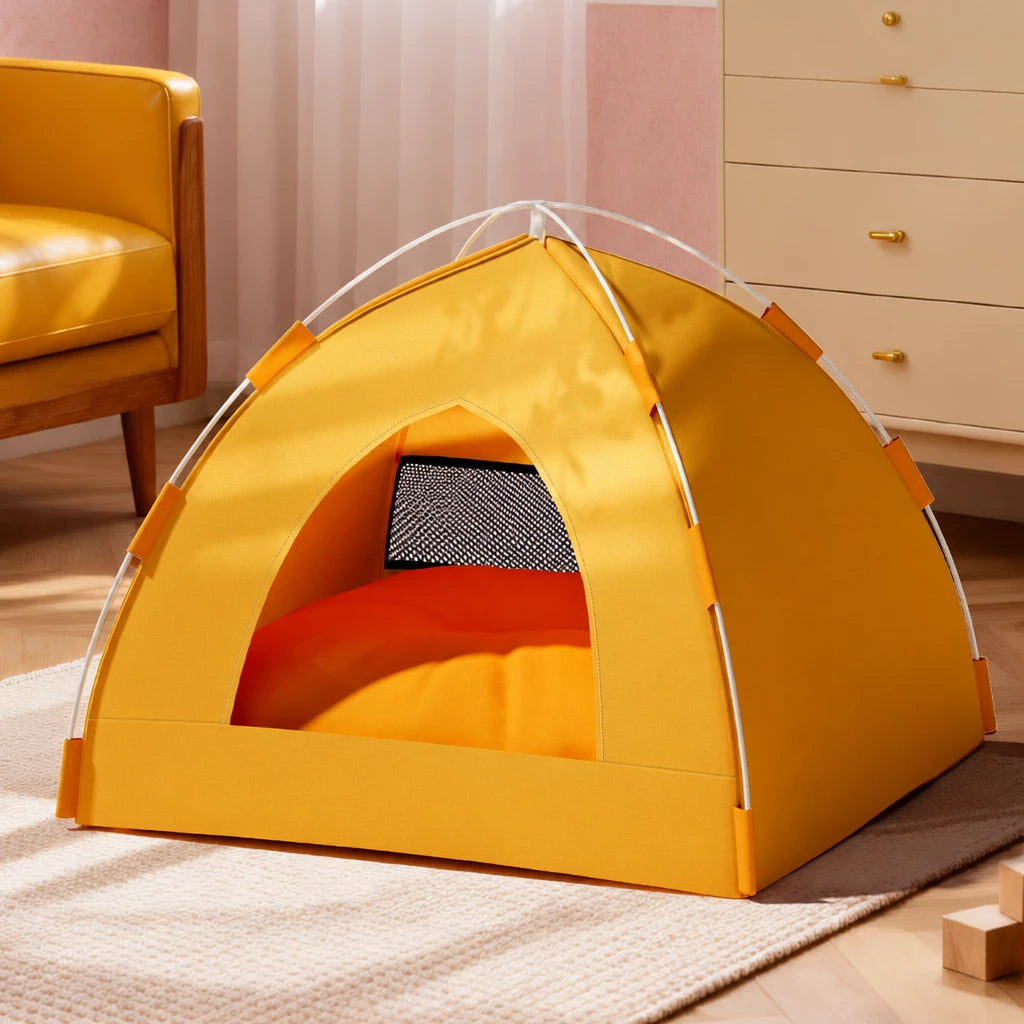 Year-Round Convertible Tent Bed for Cats and Small Dogs