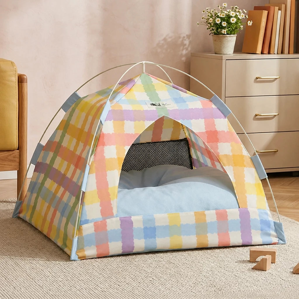 Year-Round Convertible Tent Bed for Cats and Small Dogs