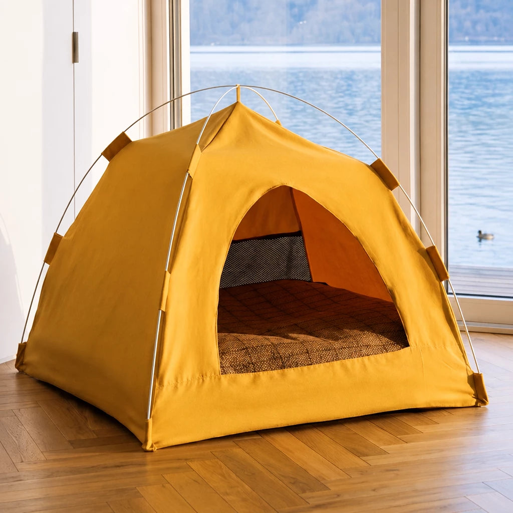 Year-Round Convertible Tent Bed for Cats and Small Dogs