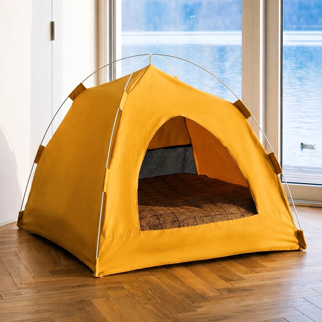 Year-Round Convertible Tent Bed for Cats and Small Dogs