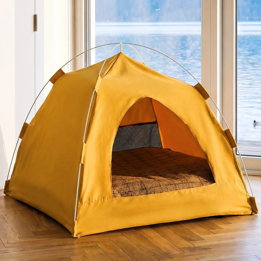 Year-Round Convertible Tent Bed for Cats and Small Dogs