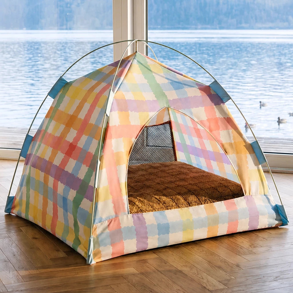 Year-Round Convertible Tent Bed for Cats and Small Dogs