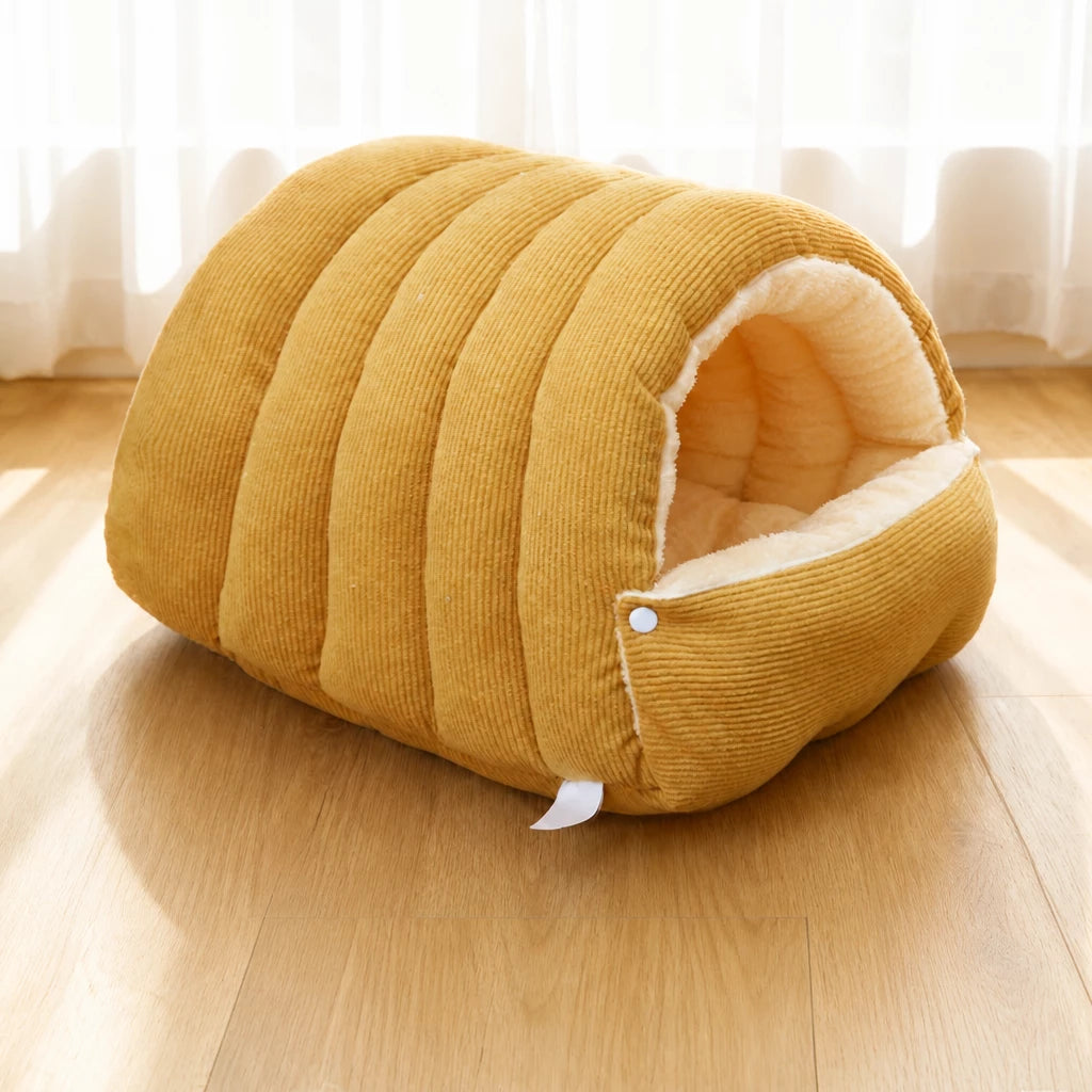 Semi-Enclosed EPE Foam Pet Bed with Snap-Button Design