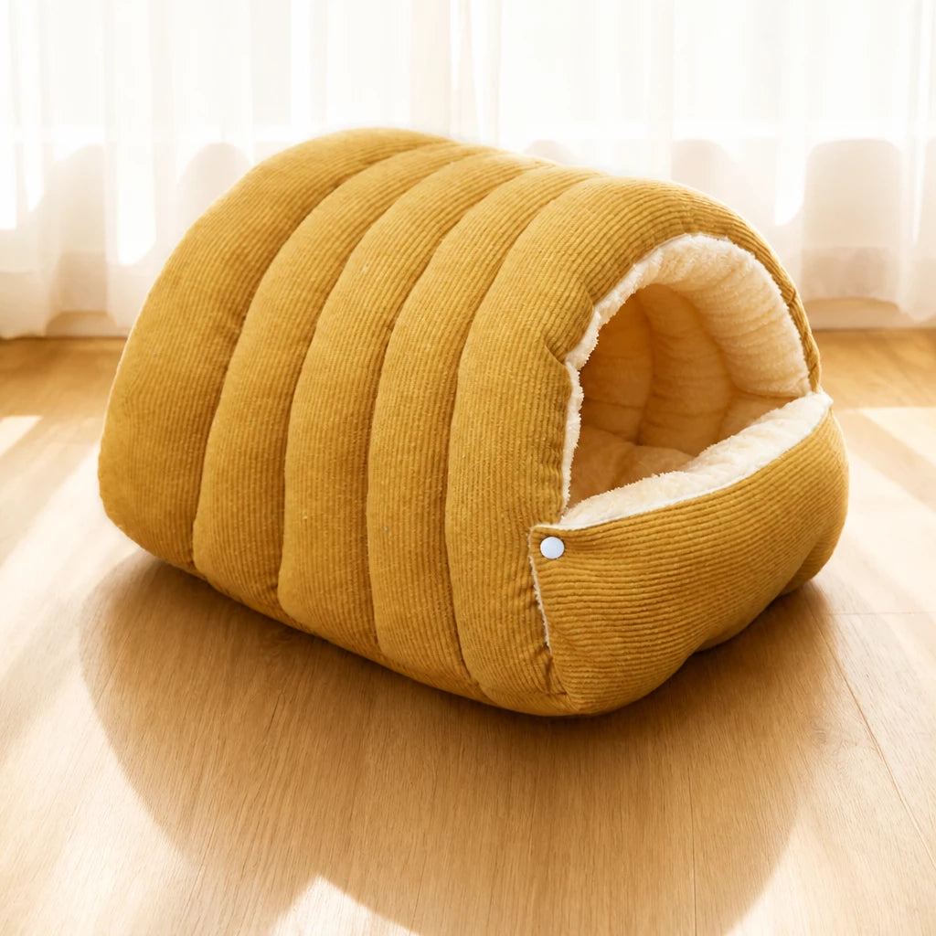 Semi-Enclosed EPE Foam Pet Bed with Snap-Button Design