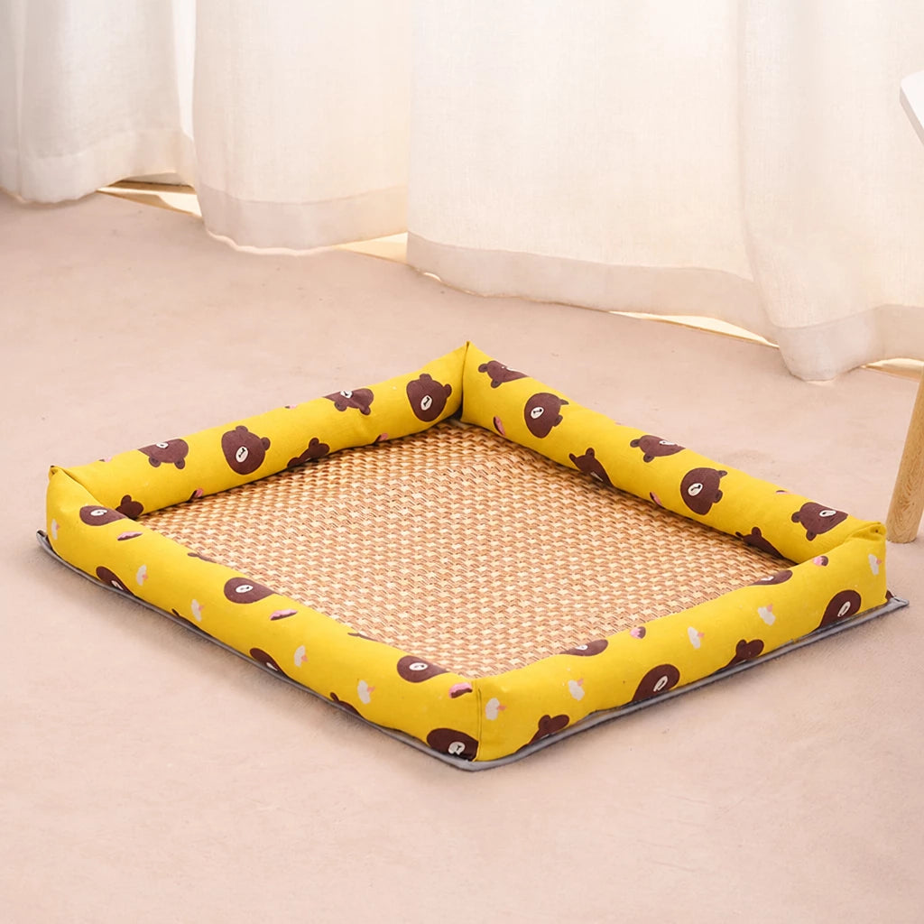 Year-Round Woven Pet Bed Mat for Dogs & Cats