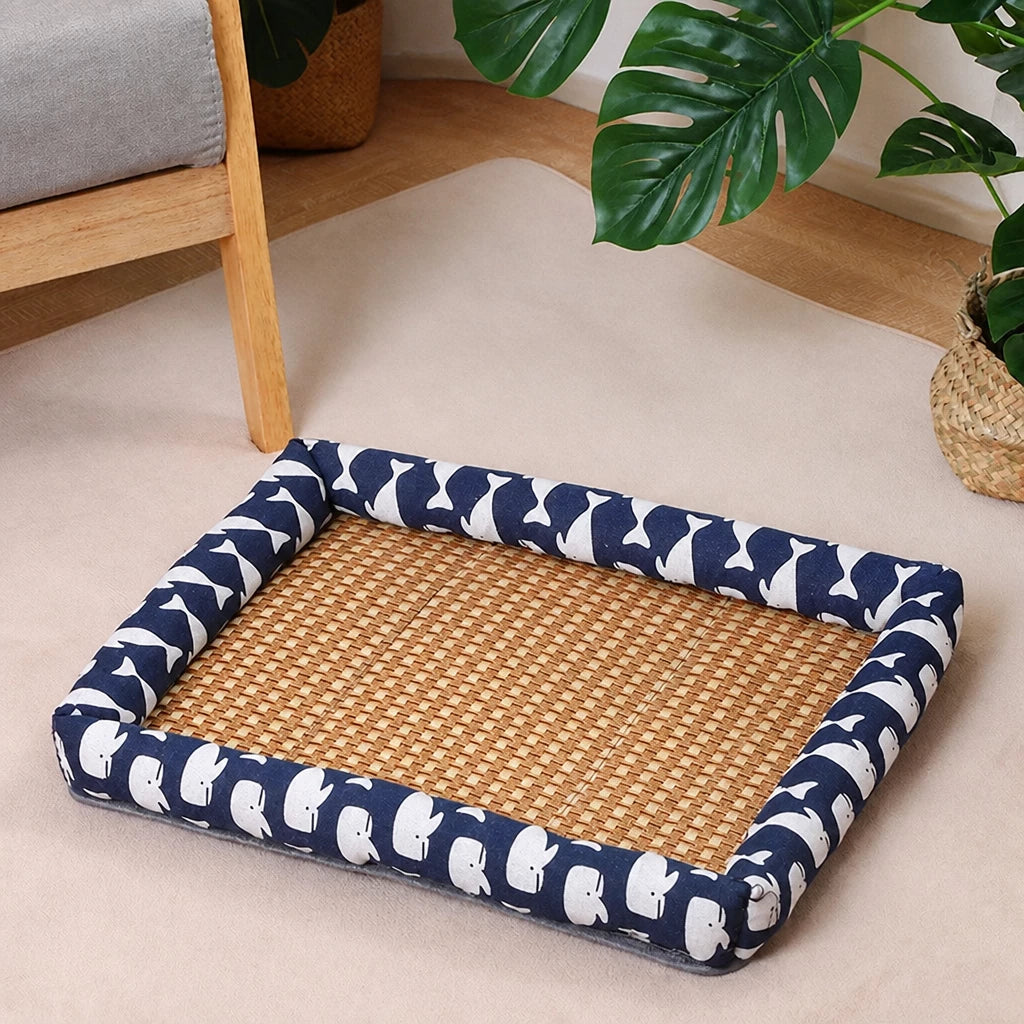 Year-Round Woven Pet Bed Mat for Dogs & Cats