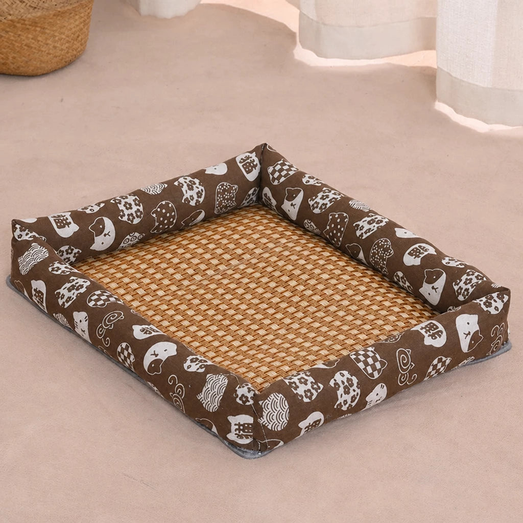 Year-Round Woven Pet Bed Mat for Dogs & Cats
