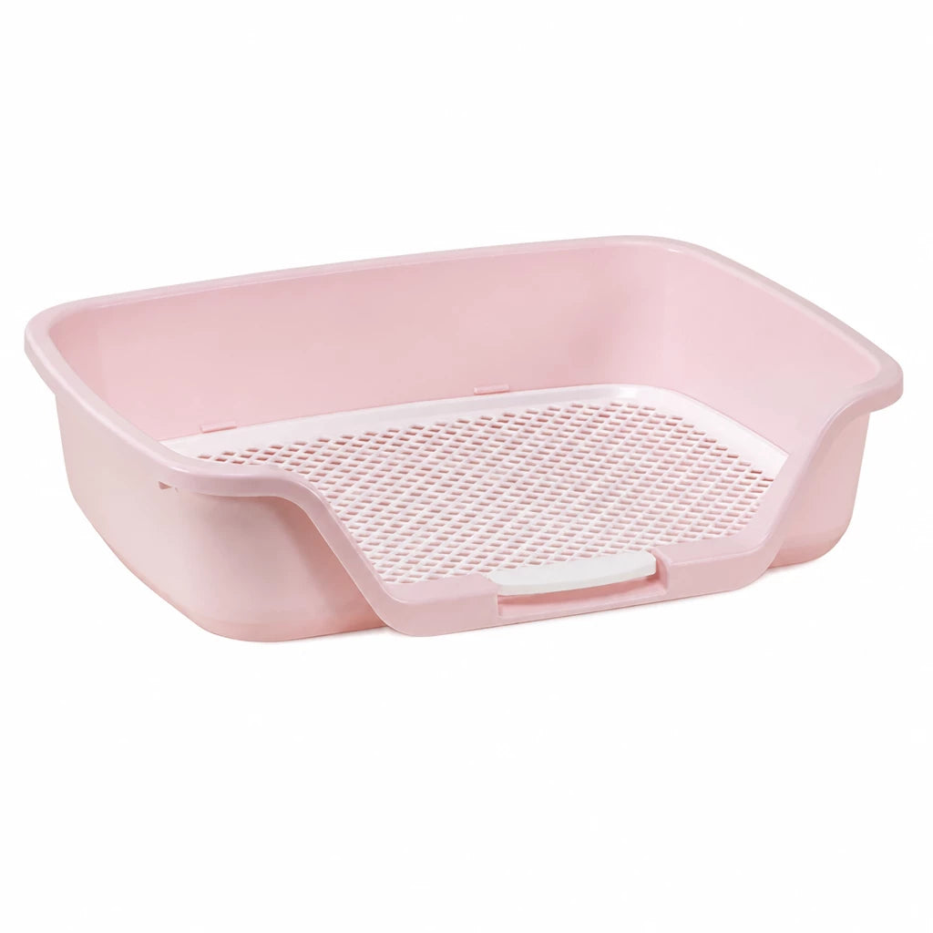 Flat Plastic Dog Potty Tray with Mesh Grate