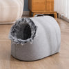 Enclosed Plush Pet Bed for Cats and Small Dogs