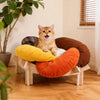 Flower-Shaped Pet Bed with Wood Stand