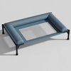 Elevated Faux Leather Pet Bed with Three-Sided Support
