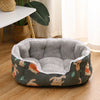 Semi-Enclosed Plush Pet Bed for Cats and Small Dogs