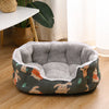 Semi-Enclosed Plush Pet Bed for Cats and Small Dogs