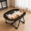 Oval Elevated Foldable Pet Cot for Cats & Dogs
