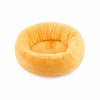 Round Faux Plush Pet Bed for Cats and Dogs Up to 38 lb