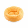 Round Faux Plush Pet Bed for Cats and Dogs Up to 38 lb