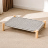 Cot-Style Cat Bed with Washable Scratching Mat