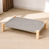 Cot-Style Cat Bed with Washable Scratching Mat