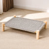 Cot-Style Cat Bed with Washable Scratching Mat