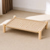 Cot-Style Cat Bed with Washable Scratching Mat