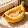 Banana-Shaped Pet Bed for Cats and Small Dogs