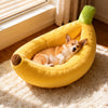 Banana-Shaped Pet Bed for Cats and Small Dogs
