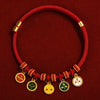 Red Chinese New Year Pet Collar with Lucky Charm