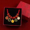 Red Chinese New Year Pet Collar with Lucky Charm