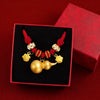 Red Chinese New Year Pet Collar with Lucky Charm