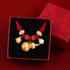 Red Chinese New Year Pet Collar with Lucky Charm