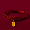 Red Chinese New Year Pet Collar with Lucky Charm
