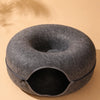 Enclosed Donut Tunnel Cat Bed