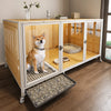 Indoor Dog Crate with Integrated Toilet Area