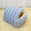 Enclosed Plush Pet Bed for Cats and Small Dogs