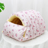 Enclosed Plush Pet Bed for Cats and Small Dogs
